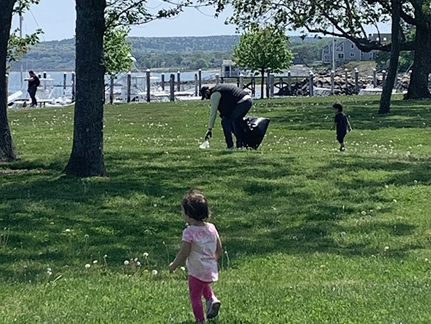 WIN volunteers at the  2023 Earth Day cleanup event with the Town of Plymouth and Sustainable Plymouth in Plymouth, MA