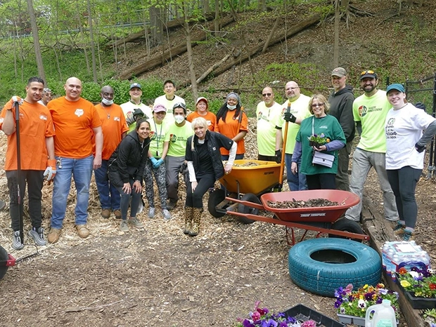 WIN volunteers at the 2023 Earth Day cleanup event with Peekskill Dog Park in Peekskill, NY