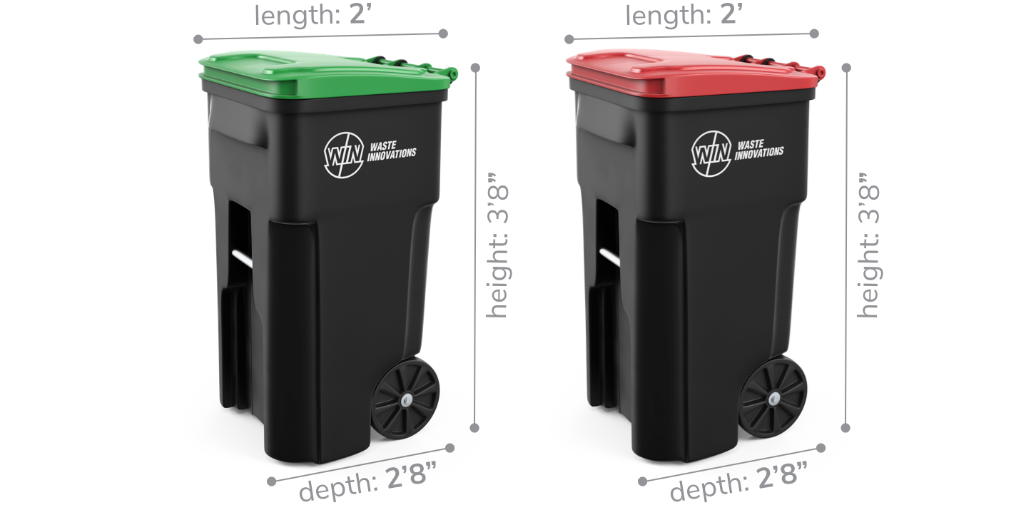 64 Gallon Trash & Recycling Container